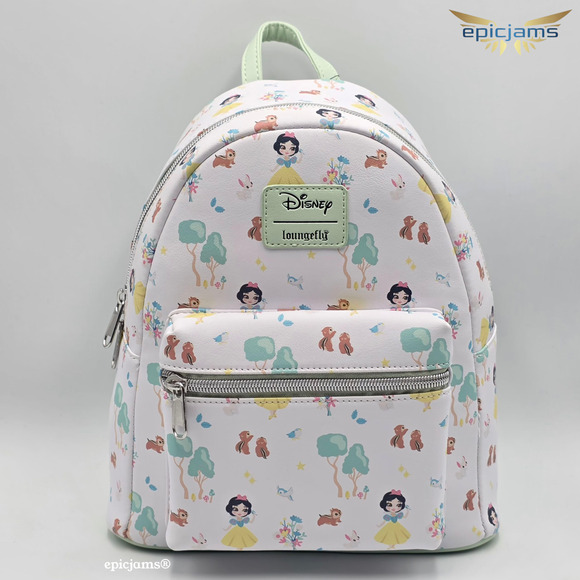 Loungefly Disney Snow White And The Seven Dwarfs Chibi Art Mini Backpack Bag - Picture 1 of 5